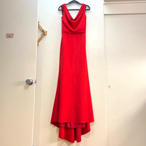 Tadashi Shoji Kayo Cross Back Crepe Gown - Picture 3 of 12